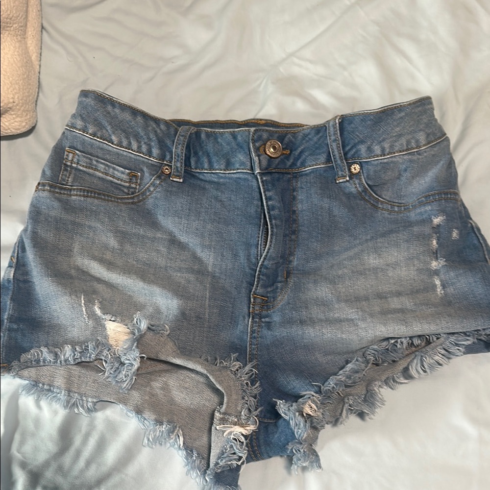 Rewash Blue Jean Shorts Distressed Cutoff Casual